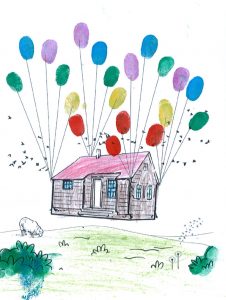 coloured page - balloon