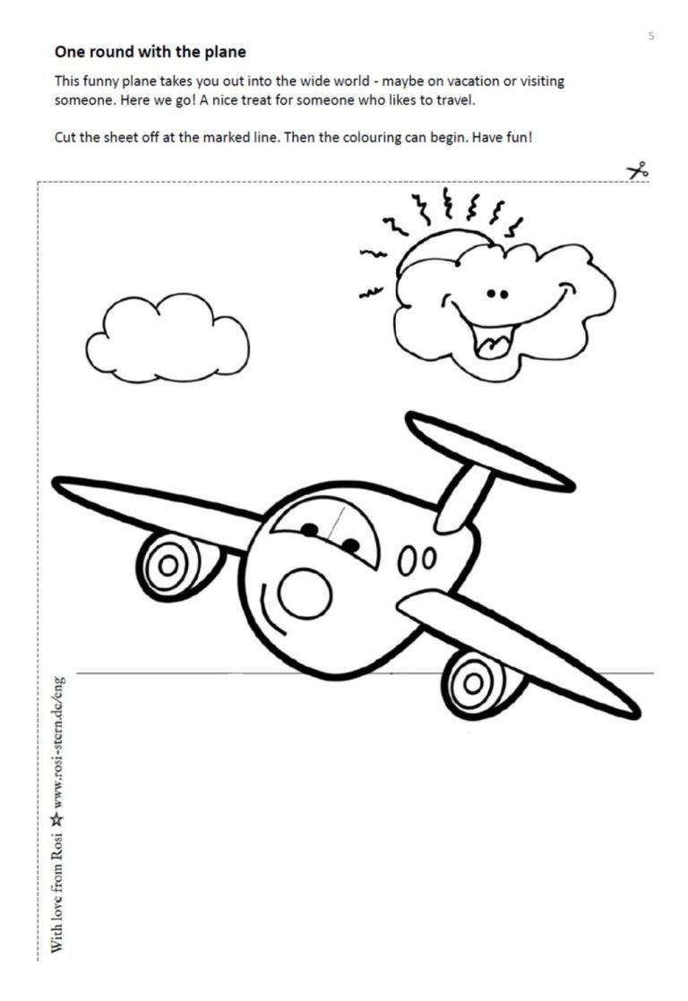 colouring page - I am creative for you: 3 years - plane