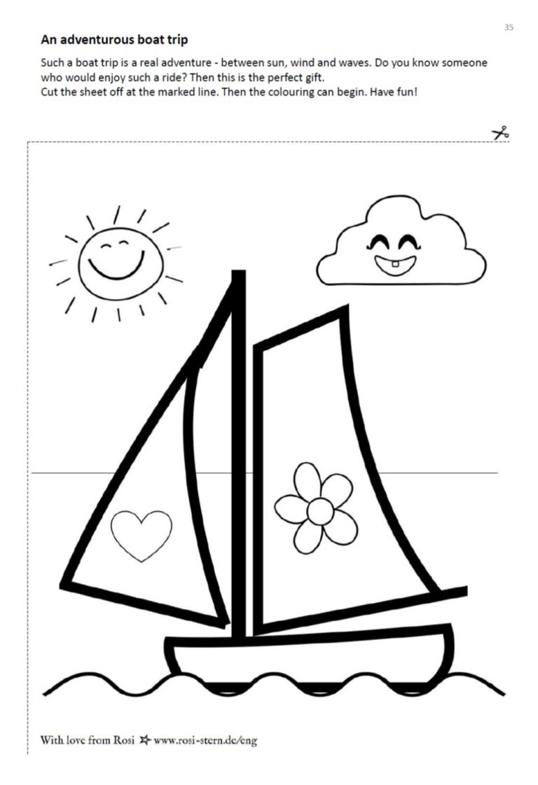 colouring page - I am creative for you: 3 years - boat