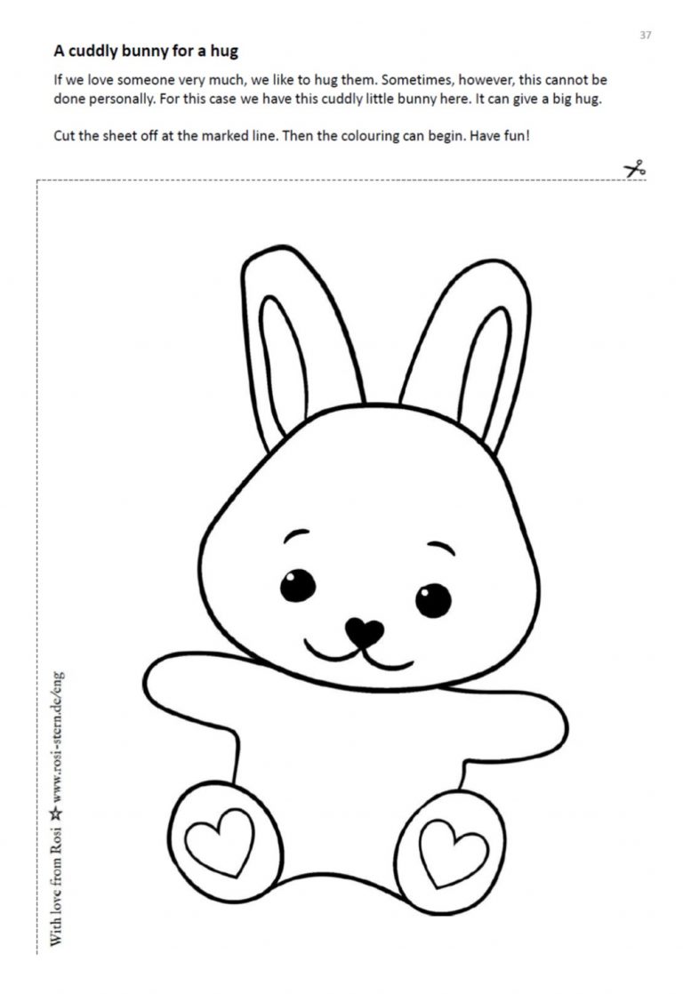 colouring page - I am creative for you: 3 years - bunny