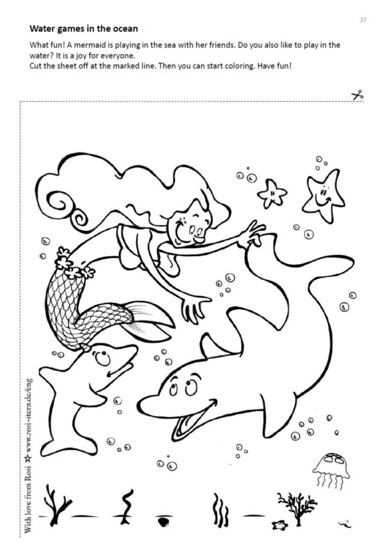 colouring page - I am creative for you: 6 years - mermaid