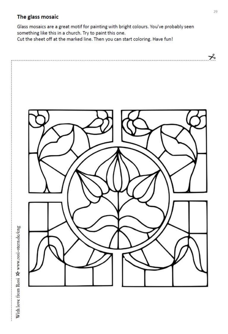 colouring page - I am creative for you: 6 years - mosaic