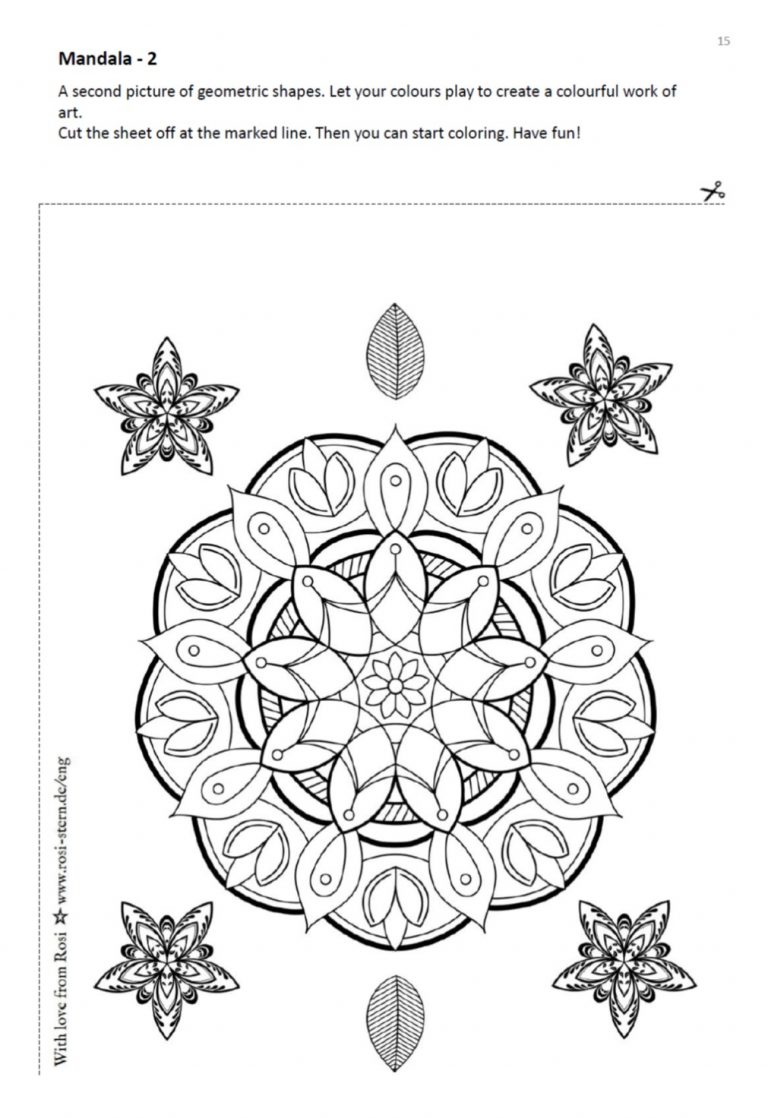 colouring page - I am creative for you: 6 years - mandala