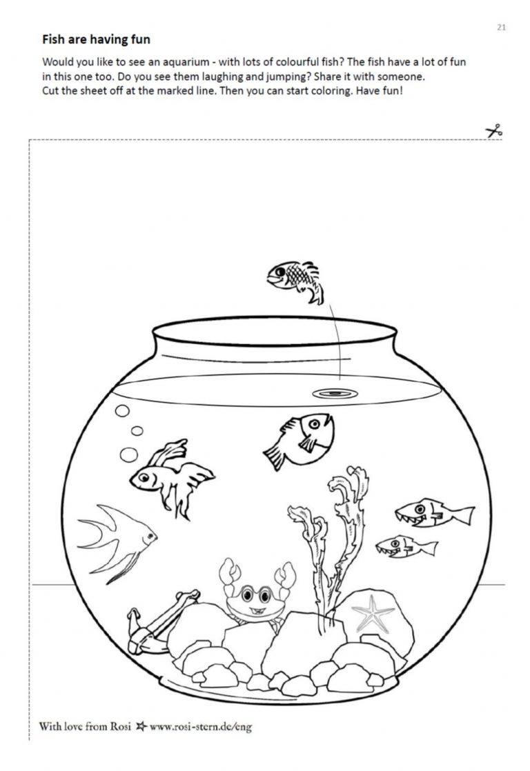 colouring page - I am creative for you: 6 years - fish