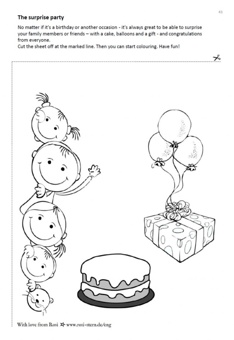 colouring page - I am creative for you: 9 years - birthday