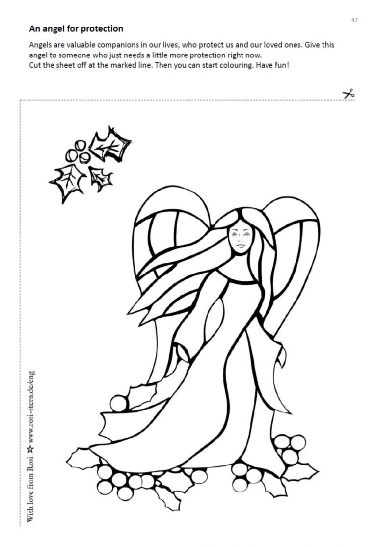 colouring page - I am creative for you: 9 years - angel