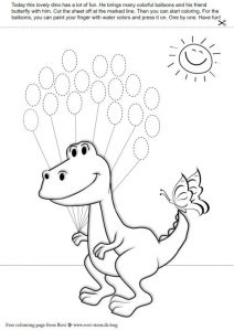 free colouring page to print - dinosour
